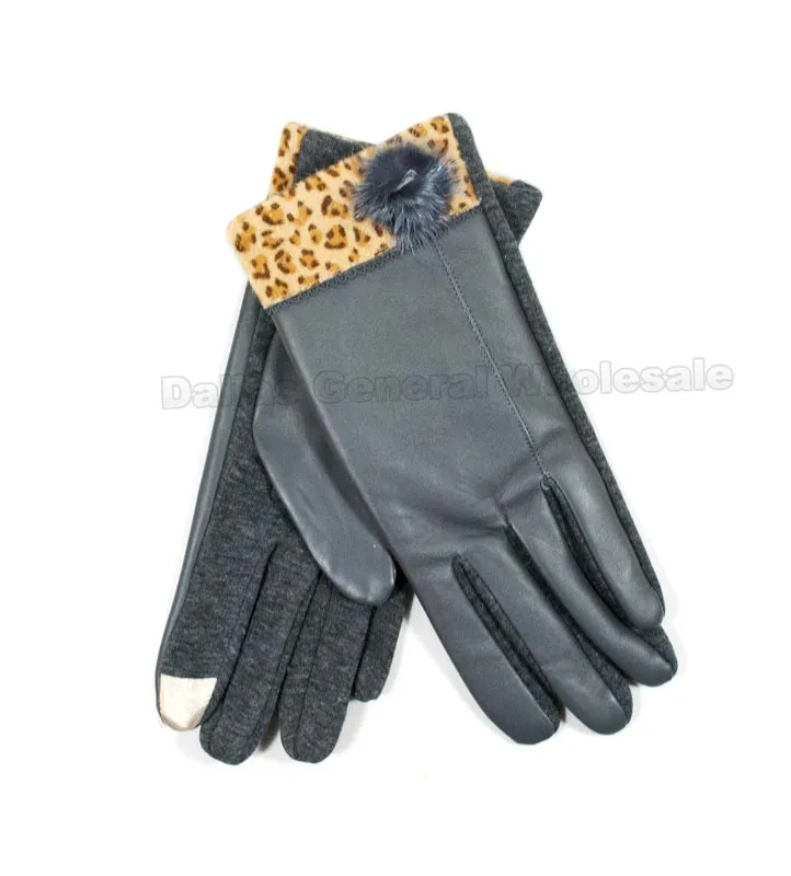 Ladies Fashion Cheetah Insulated Gloves Wholesale