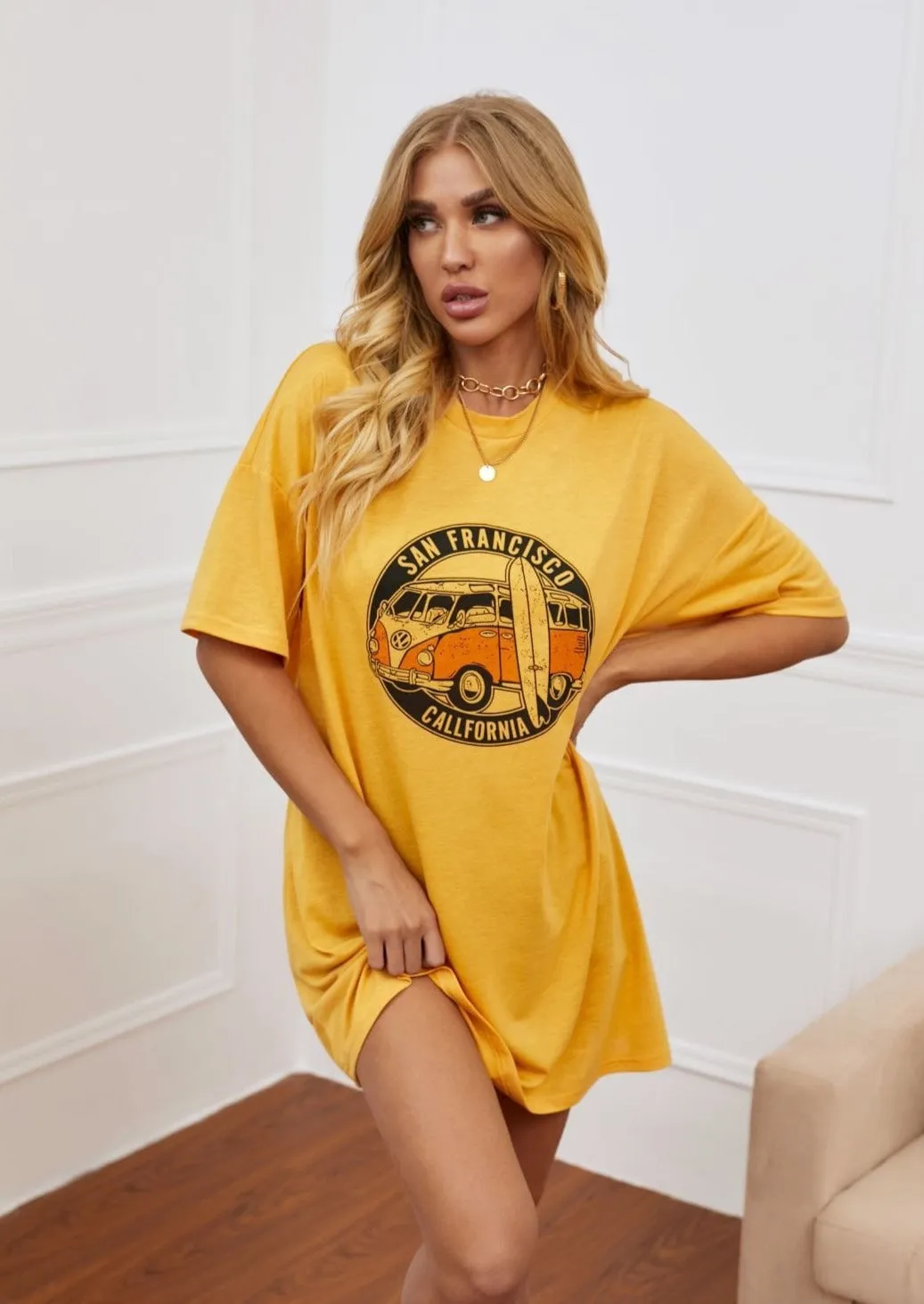 Long Soft Beach Tunic Tee