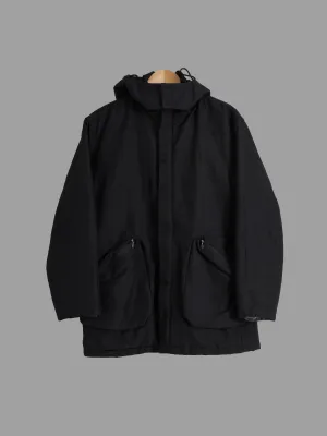 Mandarina Duck 2000s black padded nylon blend removable hood parka - IT 46