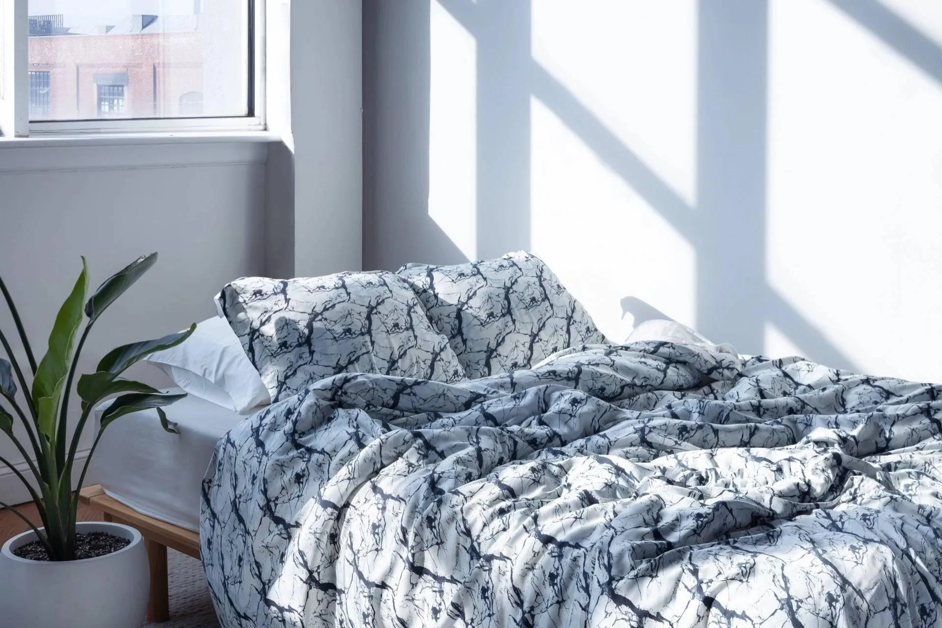 Marble Print Duvet Set