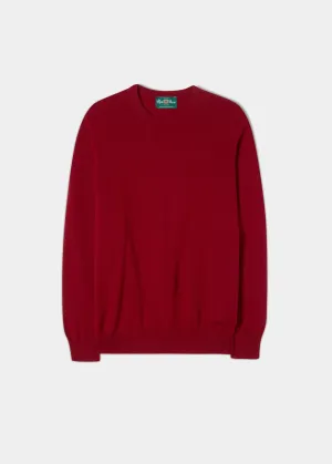 Melfort Cashmere Jumper in Ruby - Regular Fit