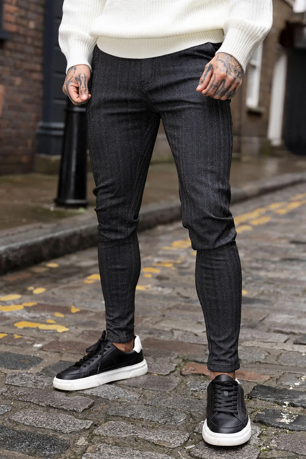 Men's Black Skinny Pant