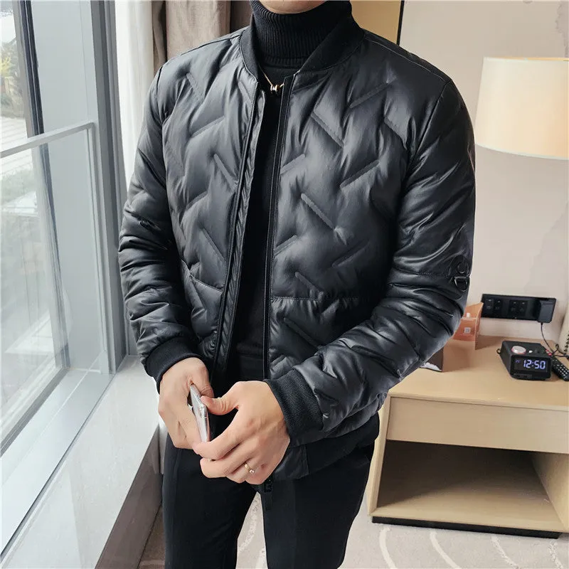 Men's Business British Winter Black Short Long Sleeved Jacket