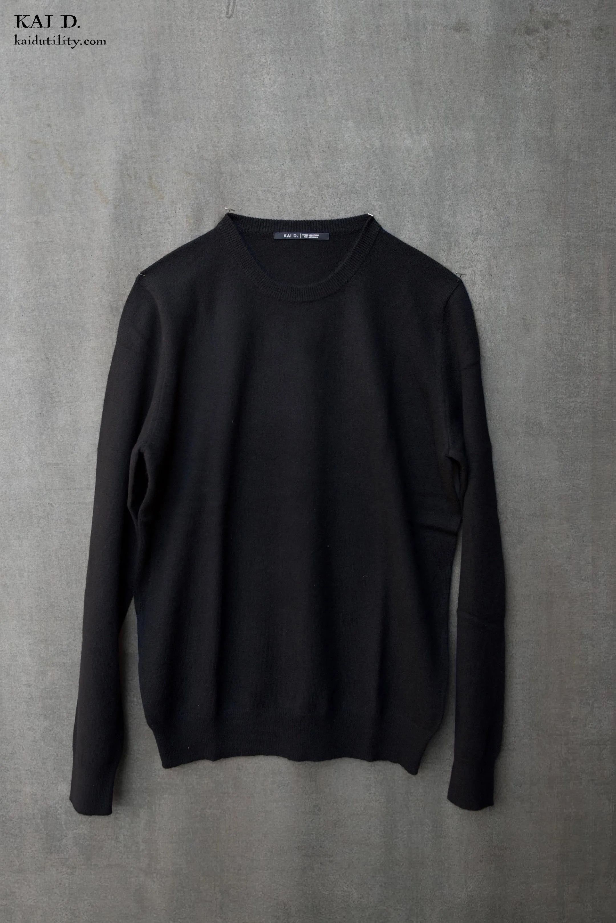 Mongolian Cashmere Sweater - Black - S, M, L, XL