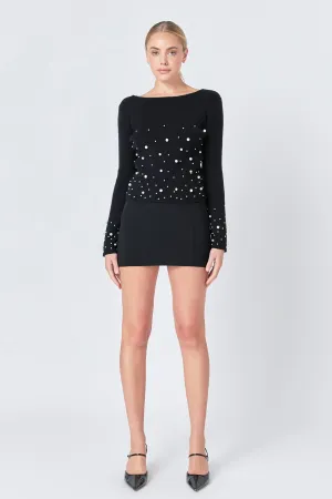 Pearl Embellished Sweater