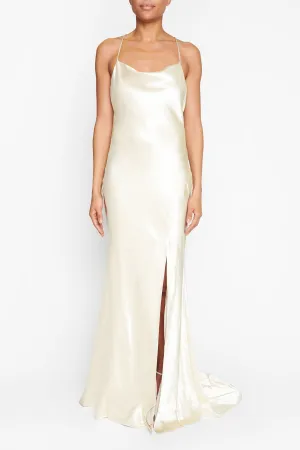 Pippa Ivory Bridesmaid Cowl-Neck Slip Dress