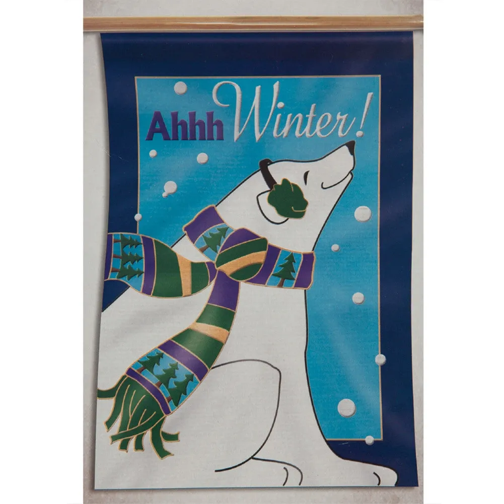 Polar Bear Peace on Earth 12" x 18" Garden Flag