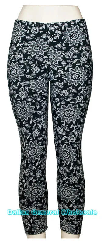 Printed Fur Thermal Insulated Leggings Wholesale