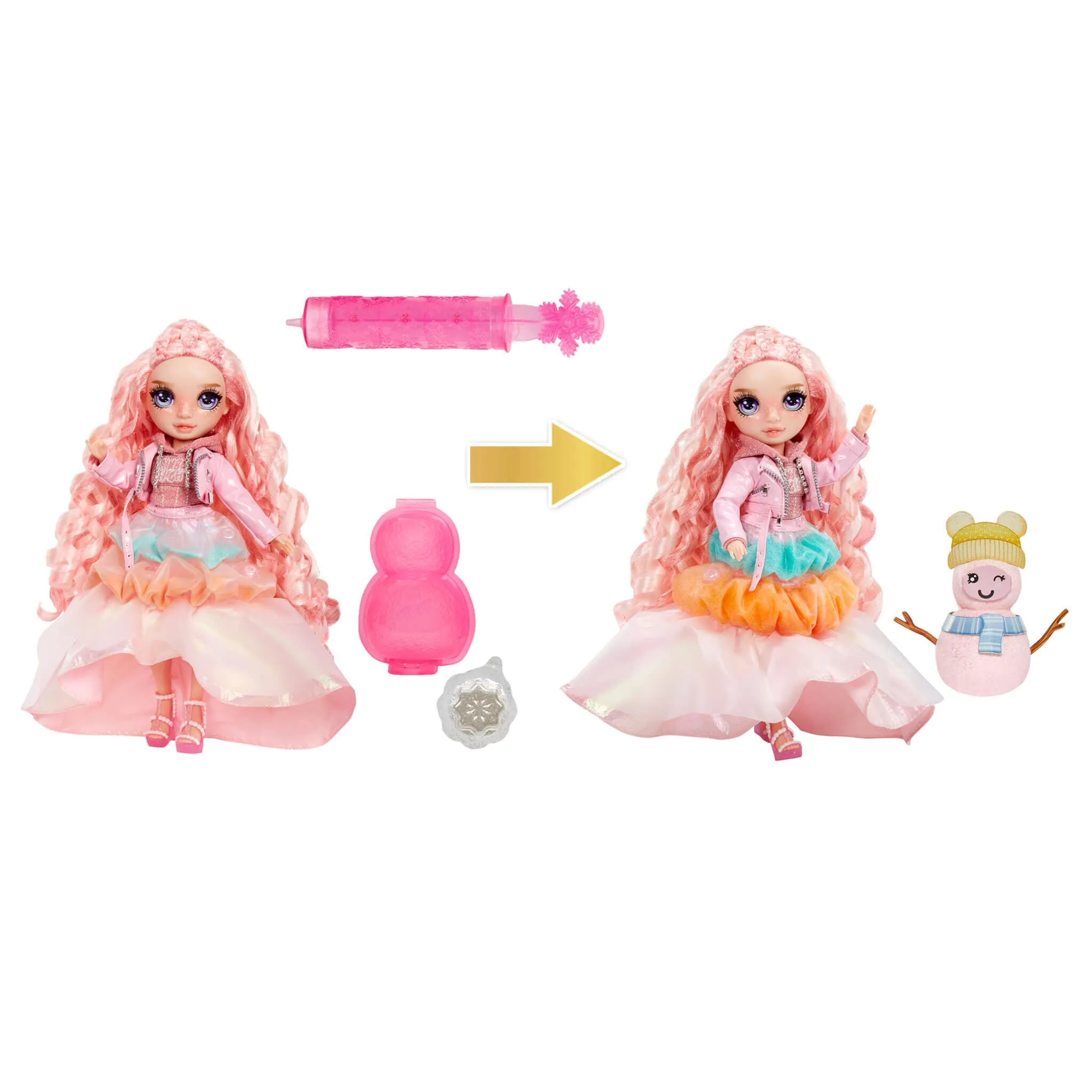 Rainbow High Winter Wonderland Bella - Pink 11” Fashion Doll with a Magic Snow Outfit