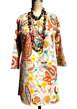 Raja Cotton Tunic Paisley Spice