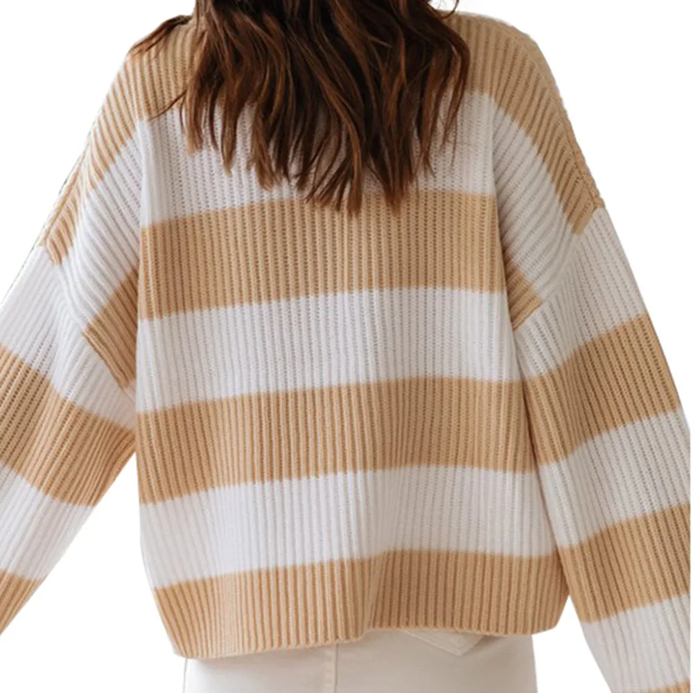 Round Neck Striped Sweater