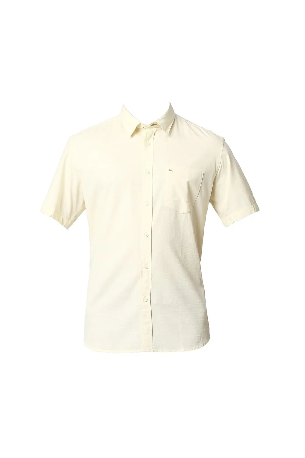 Slim Fit Slub Halfsleeves Shirt