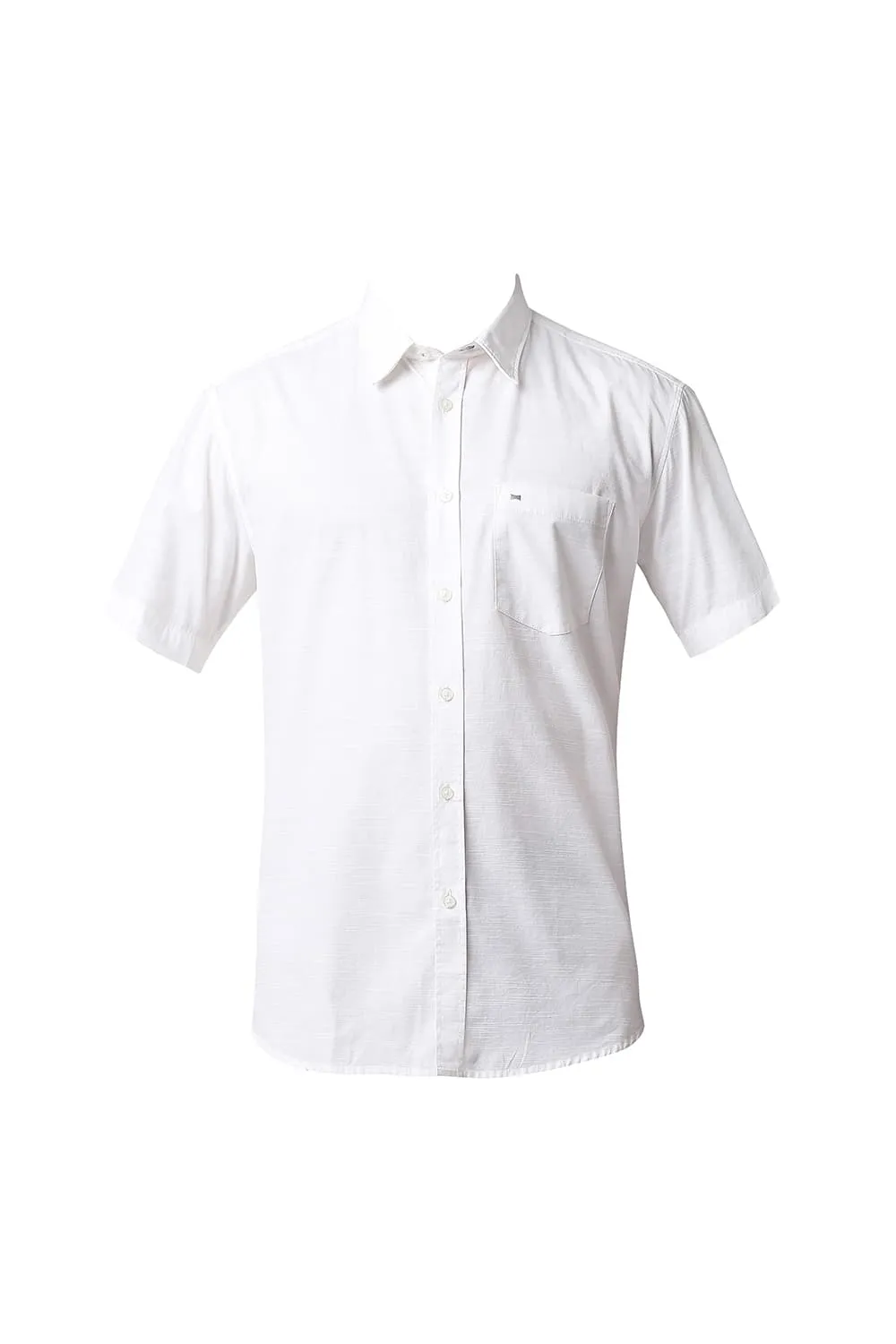 Slim Fit Slub Halfsleeves Shirt