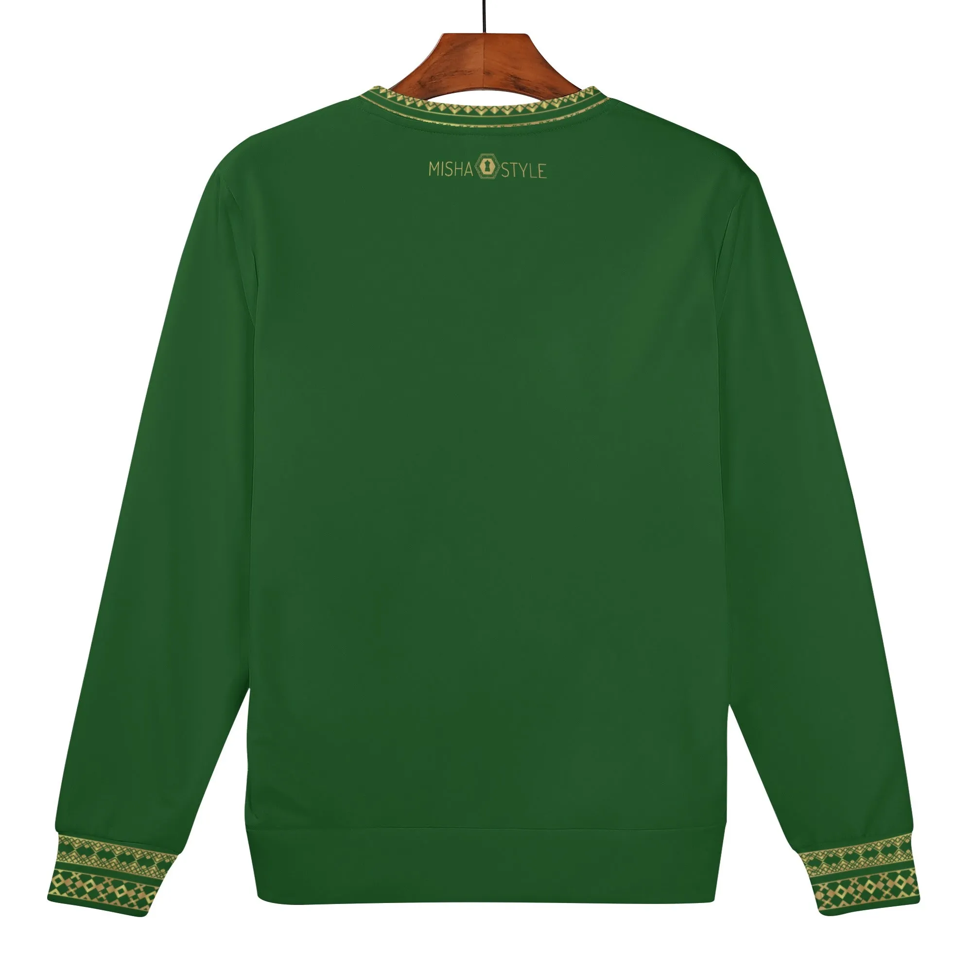 Soft Kids Word Velvet Green Sweater