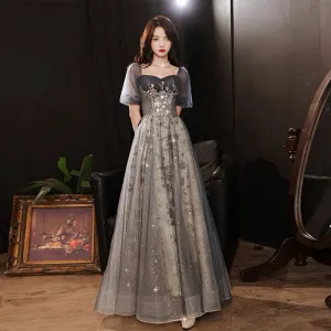 Starry Gliterring Adult Birthday Party Evening Dress