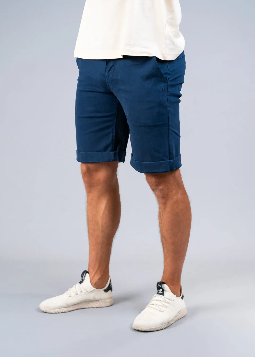 STRAIGHT FIT CHINO SHORTS - ROYAL BLUE