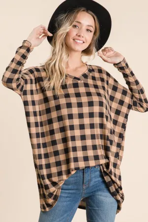 Tanna Checkered Tunic Top