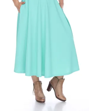 Tasmin Flare Midi Skirt | Mint