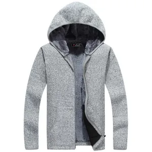 Thicken Zip Up Hooded Sweater Coat