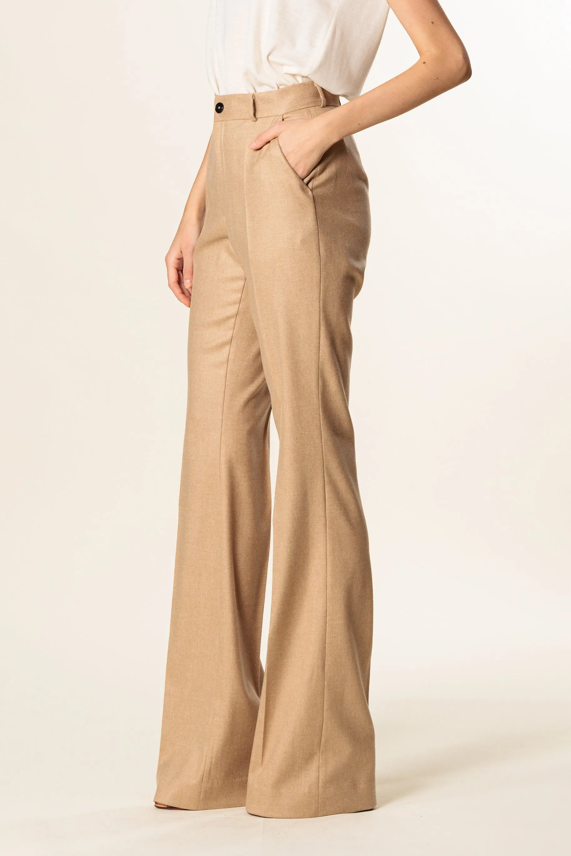 Trousers "BORDEAUX MAXI" / Cashmere & Silk by Loro Piana