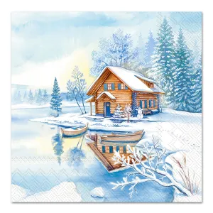 Winter Lake House Paper Luncheon Napkins