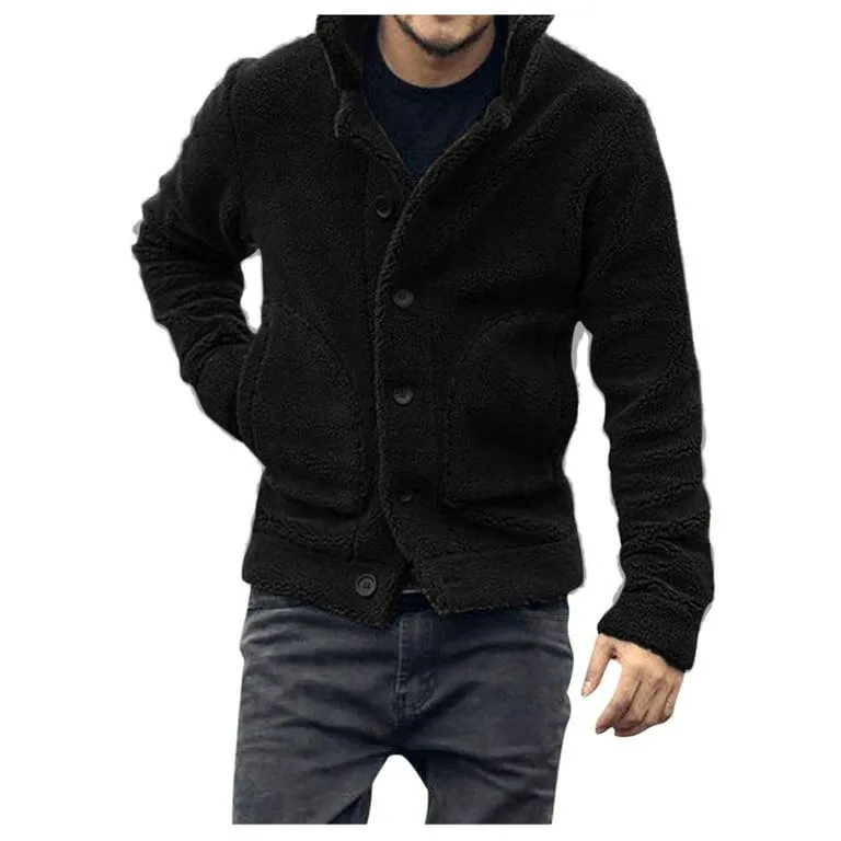 Winter Warm Wool Jacket Men's Granular Wool Fabric Reversible Wool Jacket S4177378